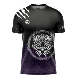 เสื้อออกกำลังกาย  MARVEL BlackPanther ลิขสิทธิ์แท้