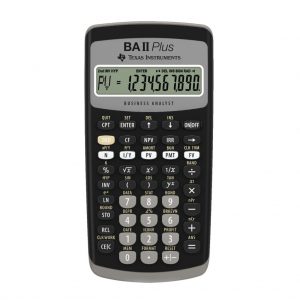 BA II Plus เครื่องคิดเลขการเงิน Texas Instruments