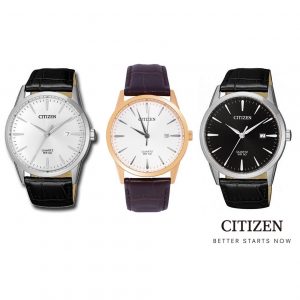 CITIZEN Leather Men’s Watch Quartz