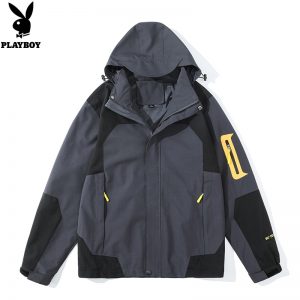 PLAYBOY Men’s Rushing Jacket Waterproof Windproof Jacket